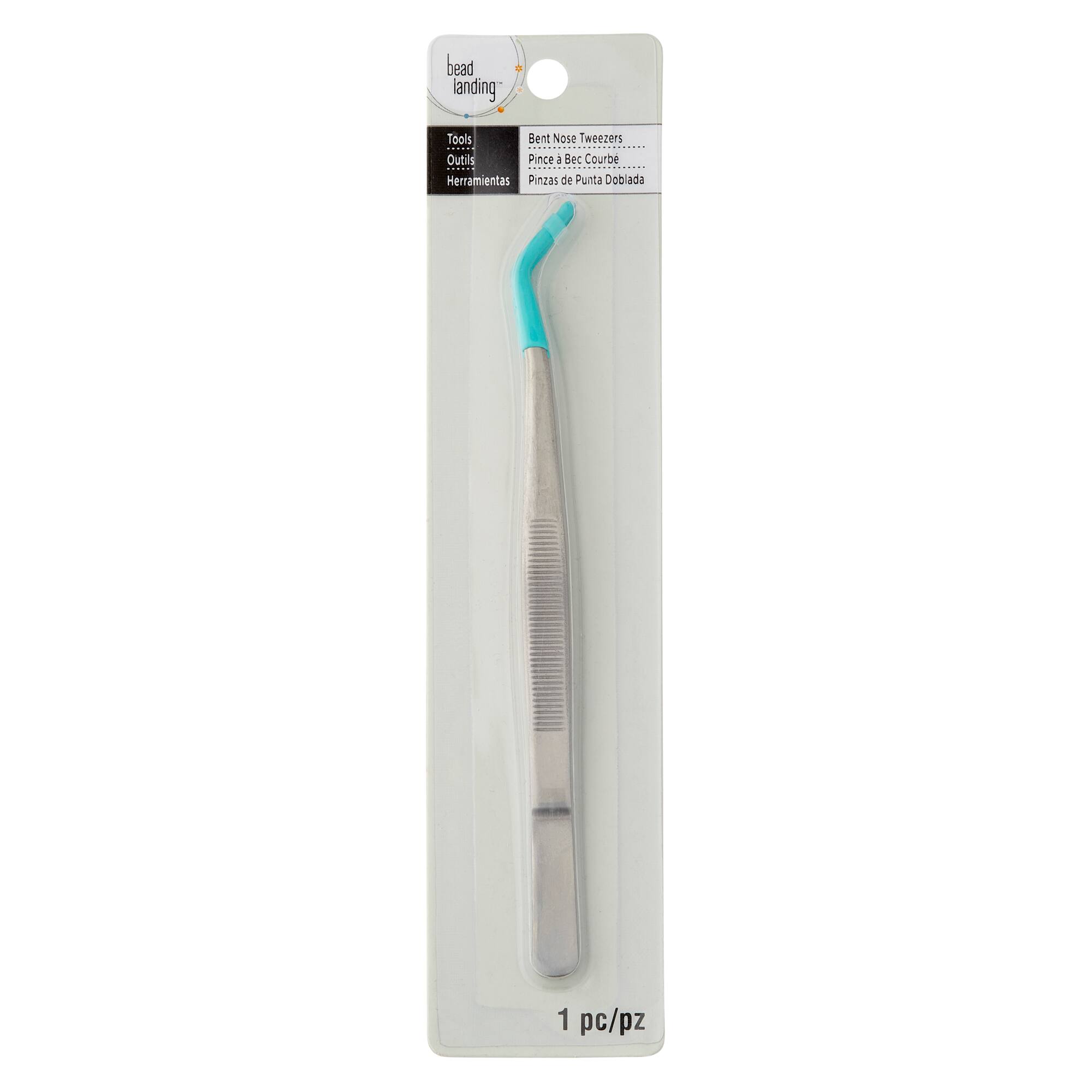 12 Pack: Bent Nose Tweezers by Bead Landing™